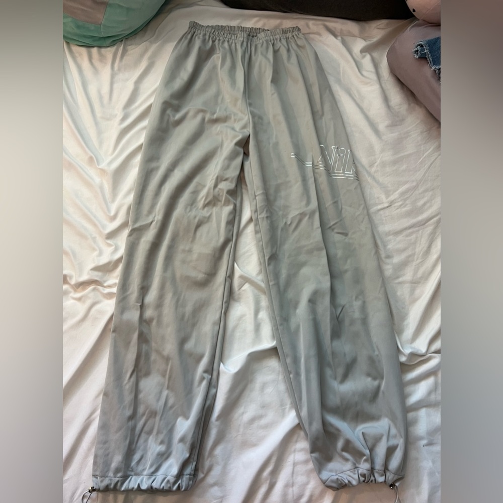 gray athletic pants